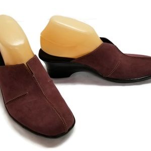 Clarks 8.5M Leather Clogs Mules